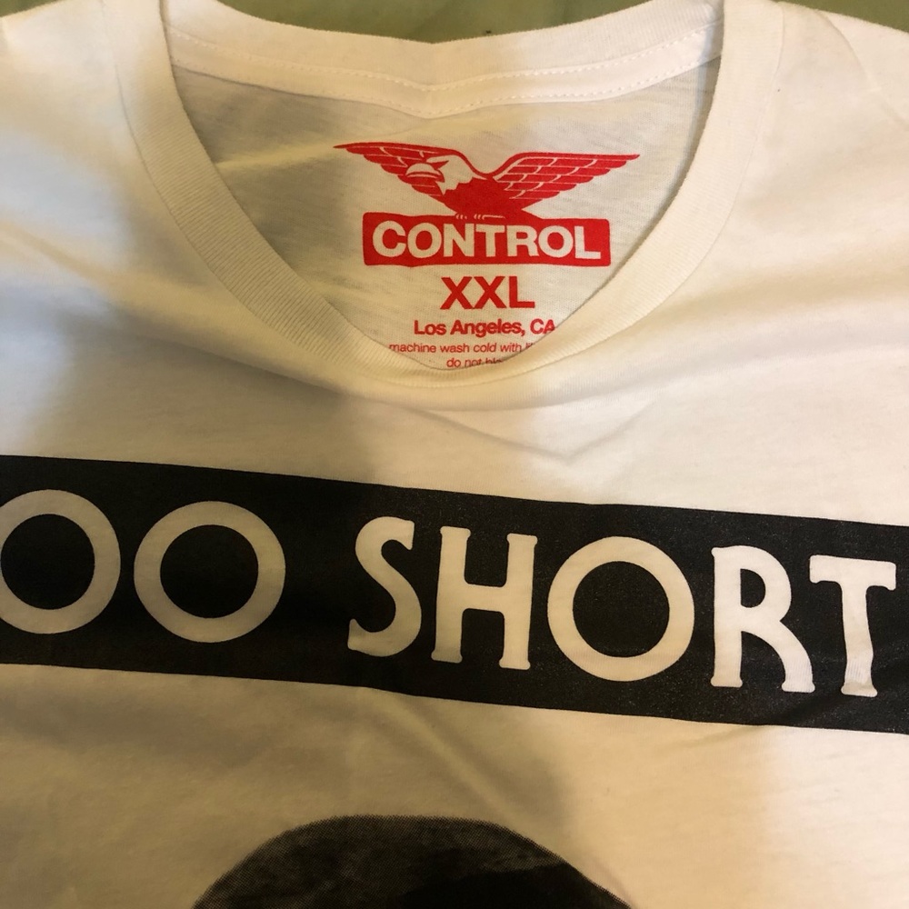 Too $hort "Dont Stop Rappin" album t shirt size XXL, all white color